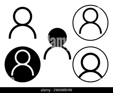 Login icon, user interface account login, vector user symbol. Stock Vector