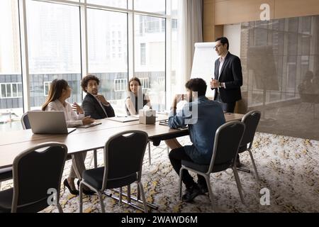 Multiethnic business team and project manager meeting in city office Stock Photo