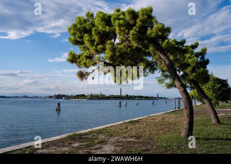 Isola di San Lazzaro degli Armeni or Saint Lazarus Island in Venice, Italy home of the Armenian Monastery Mechitarist Stock Photo