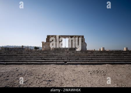 Gate of Ammon, Reconstructed eastern gate of the Umayyad mosque, on the Citadel of Amman, Jordan Stock Photo