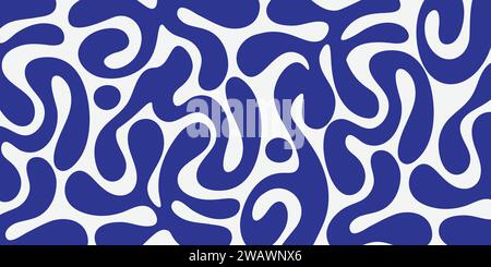 Modern wall art with organic irregular geometric shapes. Minimalistic image for creative design in style retro. Vector illustration Stock Vector