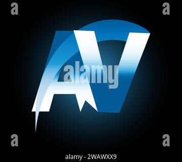 AV Latter Logo Design Stock Vector