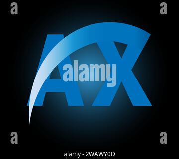 AX Latter Logo Design Stock Vector