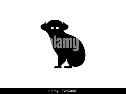 Bush Dog minimal style icon illustration design Stock Vector