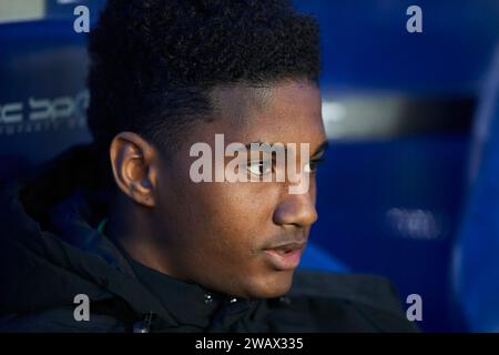 Vitoria, Spain. January 06, 2024. Abner Vinicius da Silva of Real Betis looks on during the Copa El Rey Round of 32 match between Deportivo Alaves and Real Betis Balompie at Mendizorrotza Stadium on January 06, 2024 in Vitoria, Spain. Credit: Cesar Ortiz Gonzalez/Alamy Live News Stock Photo
