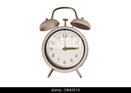 Vintage Elegance Alarm Clock on Transparent Background PNG Stock Photo