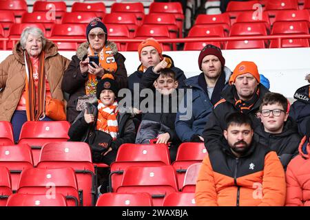 Nottingham, UK. 07th Jan, 2024. Blackpool fans arrive during the Emirates FA Cup Third Round match Nottingham Forest vs Blackpool at City Ground, Nottingham, United Kingdom, 7th January 2024 (Photo by Mark Cosgrove/News Images) Credit: News Images LTD/Alamy Live News Stock Photo