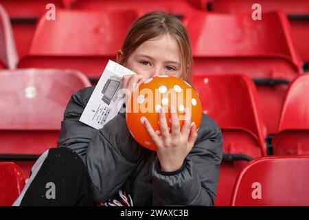 Nottingham, UK. 07th Jan, 2024. Blackpool fans arrive during the Emirates FA Cup Third Round match Nottingham Forest vs Blackpool at City Ground, Nottingham, United Kingdom, 7th January 2024 (Photo by Mark Cosgrove/News Images) in Nottingham, United Kingdom on 1/7/2024. (Photo by Mark Cosgrove/News Images/Sipa USA) Credit: Sipa USA/Alamy Live News Stock Photo