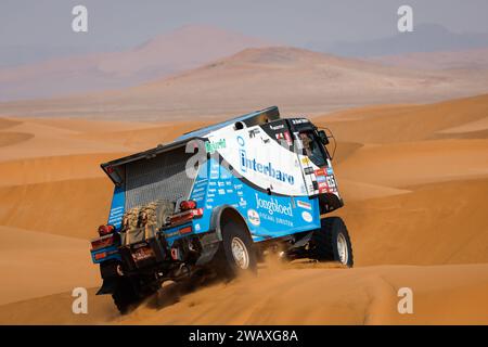 615 HUZINK Gert (nld), ROESINIK Martin (nld), BURRSEN Rob (nld), Jongbloed Dakar Team, Renault C460 Hybrid, FIA Truck, action during the Stage 3 of the Dakar 2024 on January 8, 2024 between Al Duwadimi and Al Salamiya, Saudi Arabia - Photo Antonin Vincent/DPPI Credit: DPPI Media/Alamy Live News Stock Photo