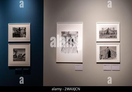 another America (30s and 40s). Photo exhibition  of American photographer Dorothea Lange. Civic Museum of Bassano del grappa, Italy,December 16, 2023 Stock Photo