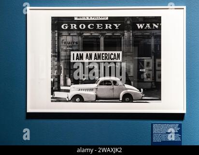 another America, American depression (30s and 40s). Photo exhibition  of American photographer Dorothea Lange. Civic Museum of Bassano del grappa, Ita Stock Photo