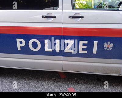 austrian police force is as any other police symbols and signs of the police force of austria Stock Photo