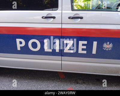 austrian police force is as any other police symbols and signs of the police force of austria Stock Photo