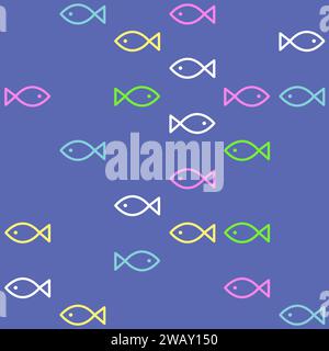 Fish aquarium - seamless pattern Stock Vector