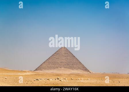 View of the Red Pyramid in Dahshur, Egypt Stock Photo