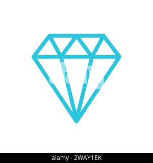 Diamond symbol icon. From blue icon set. Stock Vector