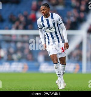 West Bromwich, UK. 07th Jan, 2024. West Bromwich Albion's Akeel Higgins during the Emirates FA Cup match between West Bromwich Albion and Aldershot Town at The Hawthorns, West Bromwich, England on 7 January 2024. Photo by Stuart Leggett. Editorial use only, license required for commercial use. No use in betting, games or a single club/league/player publications. Credit: UK Sports Pics Ltd/Alamy Live News Stock Photo