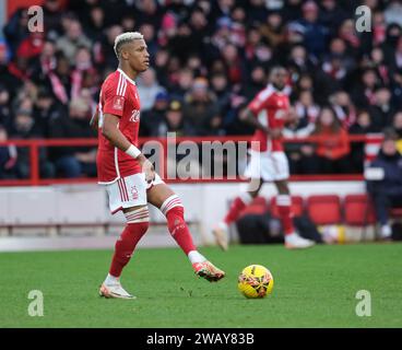 The City Ground, Nottingham, UK. 7th Jan, 2024. FA Cup Third Round Football, Nottingham Forest versus Blackpool; Danilo of Nottingham Forest Credit: Action Plus Sports/Alamy Live News Stock Photo