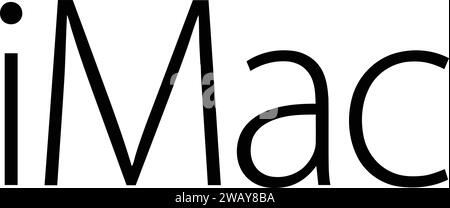 iMac Typography logo | iMac sign letter vector Stock Vector
