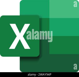 Microsoft Excel icon isolated on transparent | office applications Stock Vector