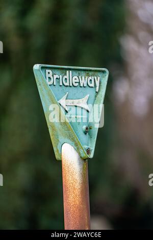 Bridleway Sign in Thatcham Berkshire Stock Photo