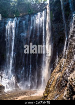 Dramatic cascades at Tumpak Sewu Waterfall, Indonesia Stock Photo