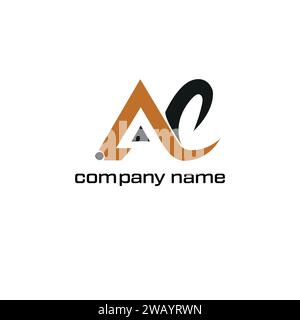 CREATIVE LETTER AC FOR LOGO COMPANY DESIGN Stock Vector
