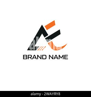AE SLEEK MINIMAL LETTER LOGO ICON FOR COMPANY , BRAND TO START NEW  BUSINESS Stock Vector