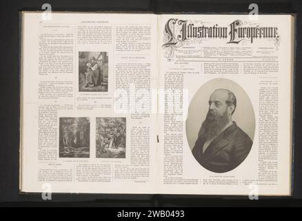 Portret van Joseph de Riquet de Caraman-Chimay, anonymous, c. 1881 - in or before 1885 photomechanical print   paper  historical persons Stock Photo
