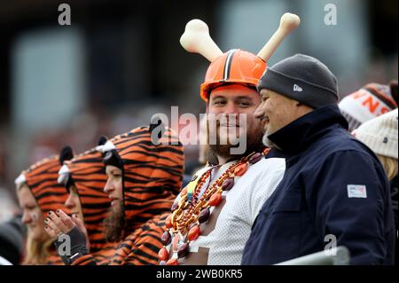 Cincinnati. Ohio, USA. 07th Jan, 2024. Cincinnati Bengals fans and Cleveland Browns fans during their game at Paycor Stadium on Sunday, January 7, 2024 in Cincinnati. Ohio Photo by John Sommers II/UPI Credit: UPI/Alamy Live News Stock Photo