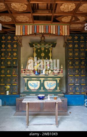 Nagoya, Japan - November 20, 2007: The Buddhist altar at Toganji temple of Soto sect of Buddhism. Nagoya. Japan Stock Photo