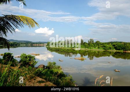 Netravati River at Thumbe in Mangalore, India. Stock Photo