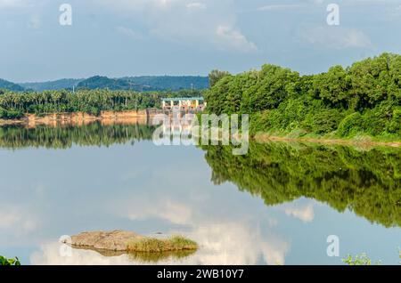 Netravati River at Thumbe in Mangalore, India. Stock Photo