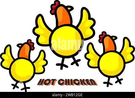Chicken Food Corner Icon Stock Vector