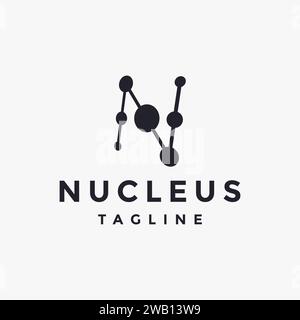 Letter N for nucleus logo icon vector template on white background Stock Vector