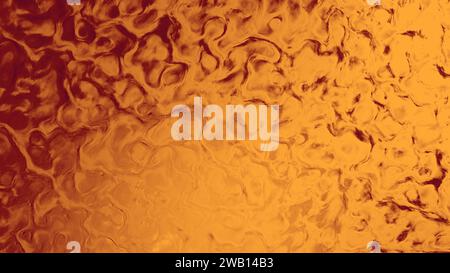 glowing gold orange organized shapes surface backdrop - abstract 3D rendering Stock Photo