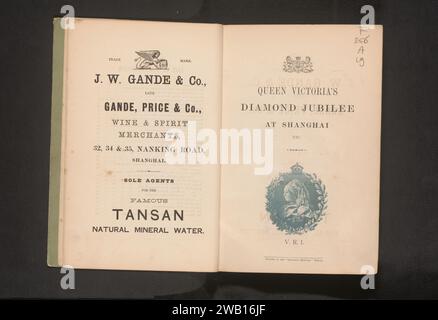 Queen Victoria's Diamond Jubilee at Shanghai, Diverse Manufacturers, 1897 book  Shanghai paper. cardboard. photographic support printing / albumen print Stock Photo