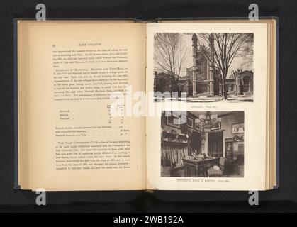 Library, James Notman, c. 1872 - in or before 1882 photomechanical print  New Haven paper collotype public library. interior  representation of a building. façade (of house or building) Yale University Stock Photo