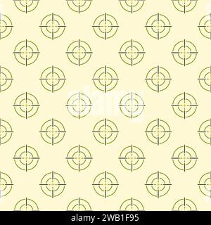 Target Aim vector concept colored seamless pattern - Crosshair modern background Stock Vector