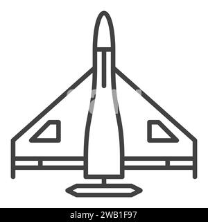Kamikaze Drone vector concept icon - Combat Military Drone symbol in outline style Stock Vector