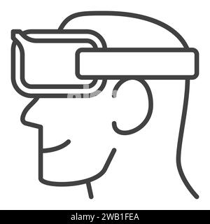 FPV Drone Goggles vector concept outline icon or symbol Stock Vector