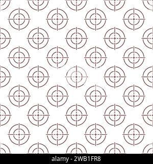 Crosshair vector concept outline seamless pattern or Target Aim background Stock Vector