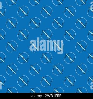 Quadcopter Blade for RC Drone vector Propeller concept colored seamless pattern Stock Vector