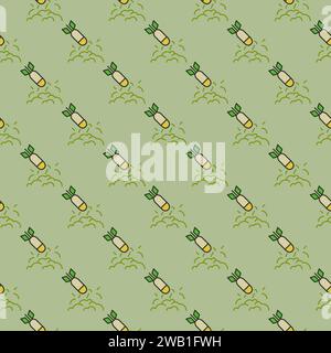 Rocket Hit with Explosion vector concept colored seamless pattern Stock Vector