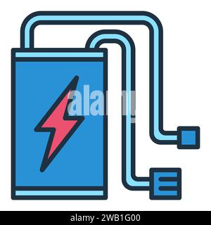 RC Quadcopter Battery vector concept colored icon or logo element Stock Vector