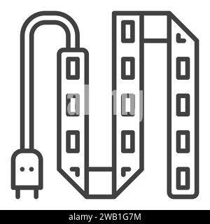 LED Stripe Grow Light Diode vector concept linear icon or symbol Stock Vector
