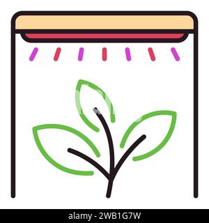 Phytolamp and Plant vector Grow Light concept colored icon or symbol Stock Vector