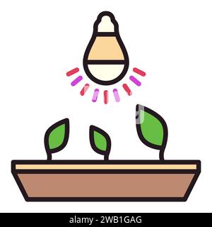 LED Phyto Grow Light vector concept colored icon or design element Stock Vector