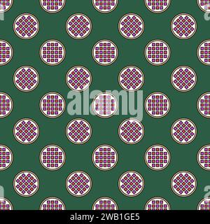 Bulb Diodes on Grow Light vector Phytolamp concept round colored seamless pattern Stock Vector