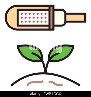 Grow Light Led Bulb vector concept colored icon or design element Stock Vector